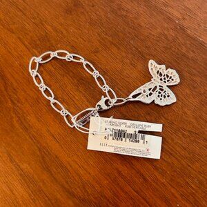 NWT - ELLE Jewelry - Sterling silver Butterfly charm bracelet - New With Tags!
